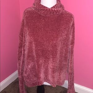 chenille turtleneck sweater